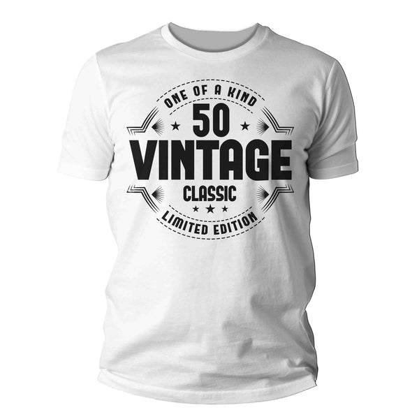 Men's 50th Birthday Shirt 50 Vintage Classic Retro T-Shirt Gift Idea 50th Birthday Shirts Vintage Fifty Tee Shirt Man Unisex-Shirts By Sarah