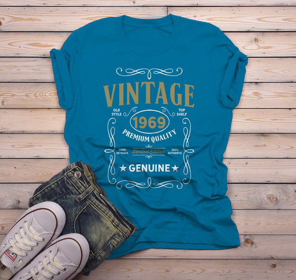 Men's Vintage 1969 50th Birthday T-Shirt Classic Fifty Shirt Gift Idea 50th Birthday Shirts Vintage Tee Vintage Shirt-Shirts By Sarah