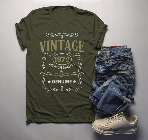 Men's Vintage 1979 40th Birthday T-Shirt Classic Forty Shirt Gift Idea 40th Birthday Shirts Vintage Tee Vintage Shirt-Shirts By Sarah