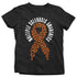 Kids Multiple Sclerosis Shirt MS Awareness T Shirt Orange Ribbon Butterflies Hope Tshirt Graphic Tee Streetwear Youth-Shirts By Sarah
