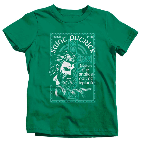 Kids St. Patrick's Day Shirt Saint Patrick Drove The Snakes Out Of Ireland T-Shirt Celtic Gift Graphic T Shirt Unisex Youth Boys Girls-Shirts By Sarah