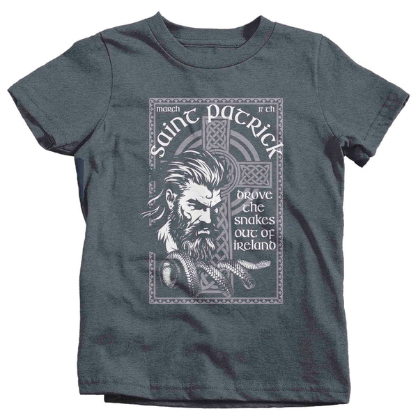Kids St. Patrick's Day Shirt Saint Patrick Drove The Snakes Out Of Ireland T-Shirt Celtic Gift Graphic T Shirt Unisex Youth Boys Girls-Shirts By Sarah
