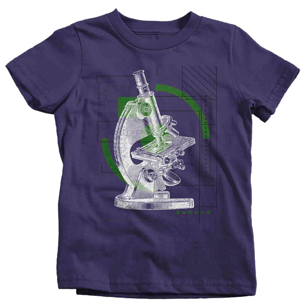 Kids Geek Shirt Scientist Gift Microscope Biologist Nerd Sketch Illustration Chemistry Chemist Biology T-Shirt Tee Unisex Youth-Shirts By Sarah