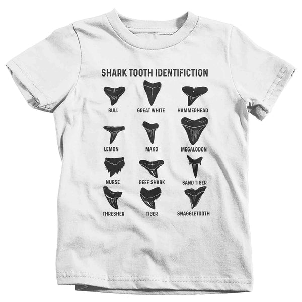Kids Shark Tooth Shirt Teeth Identification Fossil Shark Shirt Gift T-Shirt Ocean Marine Biology Fish Scientist Tee Unisex Youth-Shirts By Sarah