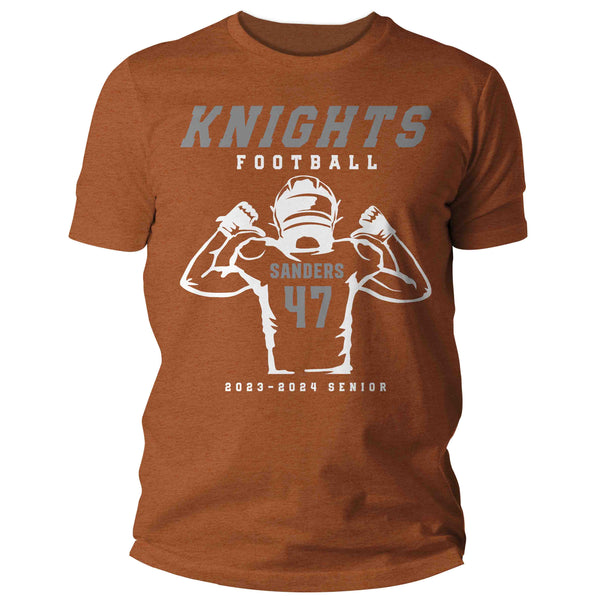 Men's Personalized Football Shirt Custom Football T Shirt Player Dad Shirt Mom Team Custom Unisex Cool Shirts Gift Idea-Shirts By Sarah
