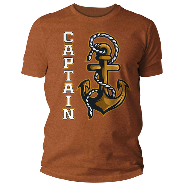 Men's Funny Boater Shirt Captain Anchor T Shirt Boating Captain Gift For Him Nautical Boater Speedboat Sailboat Tee Pontoon Unisex Man-Shirts By Sarah