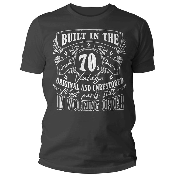 Men's Vintage 70's 1970's Birthday T-Shirt Fifty Shirt Gift Idea 50th 45th Decade Birthday Shirts Tee Original Shirt Man Unisex-Shirts By Sarah