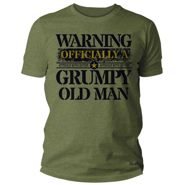Men's Funny Birthday T Shirt Warning Grumpy Old Man Shirt Humor Joke 40th 50th 60th 70th 80th Gift For Him Unisex Tee Man-Shirts By Sarah