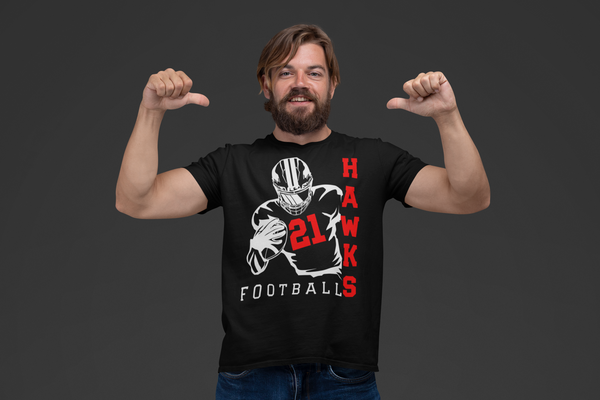 Men's Personalized Football T Shirt Custom Football Dad Shirt Personalized Player Mom Team Custom Unisex Shirts Gift Idea-Shirts By Sarah