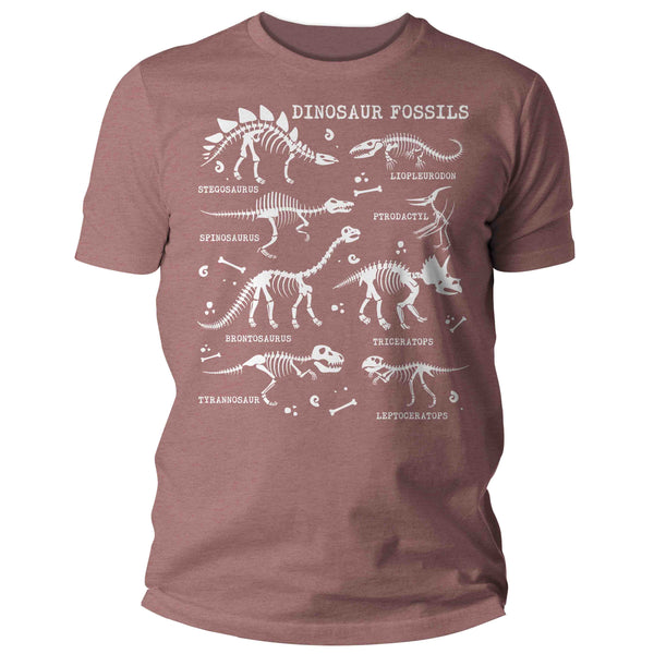 Men's Glow In The Dark Dinosaur Shirt Dinosaur Fossil Record Bones Dig Dino Shirt T-Shirt Paleontologist Gift Scientist Tee Unisex For Him-Shirts By Sarah