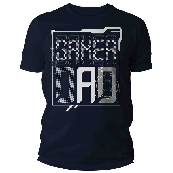 Men's Funny Dad Shirt Gamer Dad T Shirt Futuristic Father's Day Gift Grunge Father High Tech Joke Gaming Tee Unisex Man-Shirts By Sarah