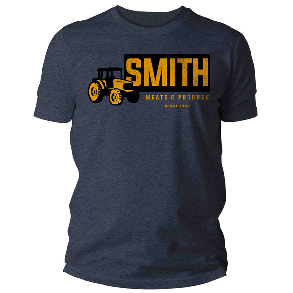 Men's Personalized Farm Shirt Custom Tractor T Shirt Farmer Meats Butcher Produce Farming TShirt Unisex Mans Gift Idea-Shirts By Sarah