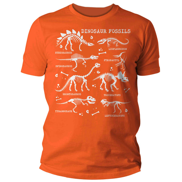 Men's Glow In The Dark Dinosaur Shirt Dinosaur Fossil Record Bones Dig Dino Shirt T-Shirt Paleontologist Gift Scientist Tee Unisex For Him-Shirts By Sarah