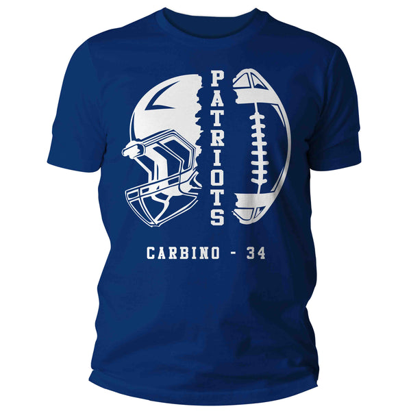 Men's Personalized Football T Shirt Custom Football Shirts Football Dad Football Mom T Shirt Unisex Mans Gift Idea-Shirts By Sarah