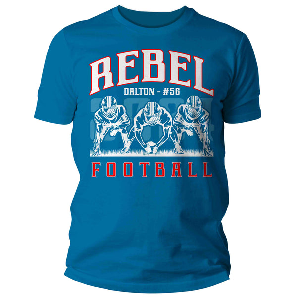 Men's Personalized Football T Shirt Custom Football Dad Shirt 1-3 Players Sons Mom Boys Graphic Team Unisex Shirts Gift Idea-Shirts By Sarah