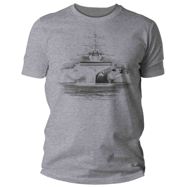 Men's Aircraft Carrier Shirt Photorealistic Military Ship Sailor Navy Soldier Active Duty American Veteran Gift Man Unisex-Shirts By Sarah