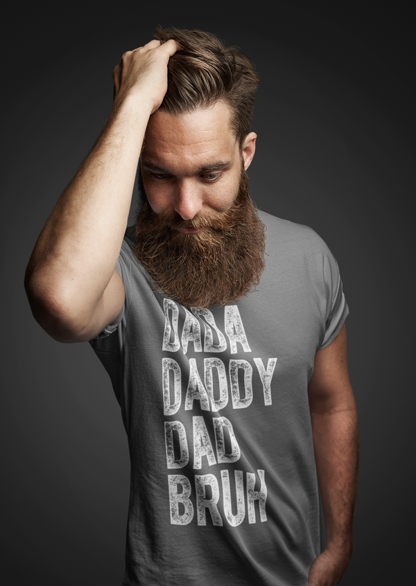 Men's Dad Shirt Dada Dad Daddy Bruh Shirts Funny Humor TShirt Father's Day Gift Idea For Him Unisex Man Tee-Shirts By Sarah