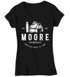 Women's V-Neck Personalized Farm Shirt Custom Barn & Silo T Shirt Farmer Homestead Agriculture Farming TShirt Ladies Gift Idea