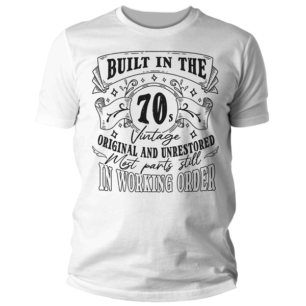Men's Vintage 70's 1970's Birthday T-Shirt Fifty Shirt Gift Idea 50th 45th Decade Birthday Shirts Tee Original Shirt Man Unisex-Shirts By Sarah