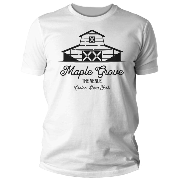 Men's Personalized Farm Shirt Custom Barn T Shirt Minimalist Logo Horse Stable Farming Wedding Venue TShirt Unisex Mans Gift Idea-Shirts By Sarah