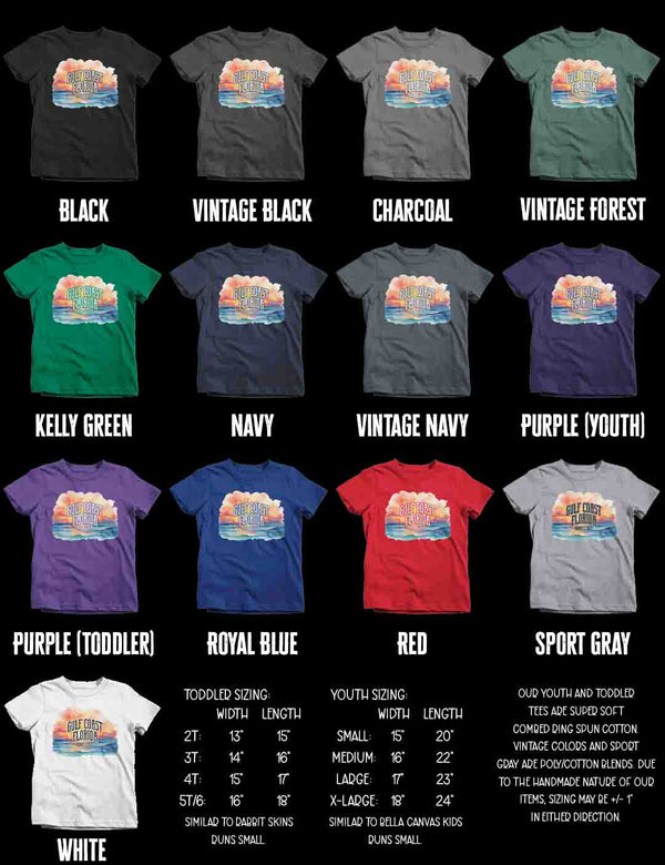 Kids Personalized Vacation Sunrise T Shirt Custom Beach Ocean TShirts Tropical Group Shirts Matching T Shirt Unisex Youth Gift Idea-Shirts By Sarah