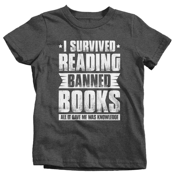 Kids I Survived Reading Banned Books Shirt Progressive TShirt Reader leftist Books Bookworm Protect Librarians Gift Idea Youth Unisex-Shirts By Sarah