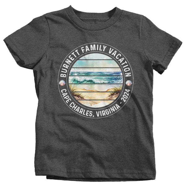 Kids Personalized Vacation Shirt Custom Beach Ocean Sand Dune TShirts Reunion Group T Shirts Matching Atlantic Unisex Youth Gift Idea-Shirts By Sarah