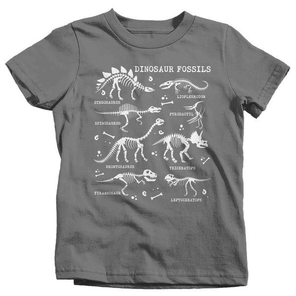 Kids Glow In The Dark Dinosaur Shirt Dinosaur Fossil Record Bones Dig Dino Shirt T-Shirt Paleontologist Gift Scientist Tee Youth Unisex-Shirts By Sarah