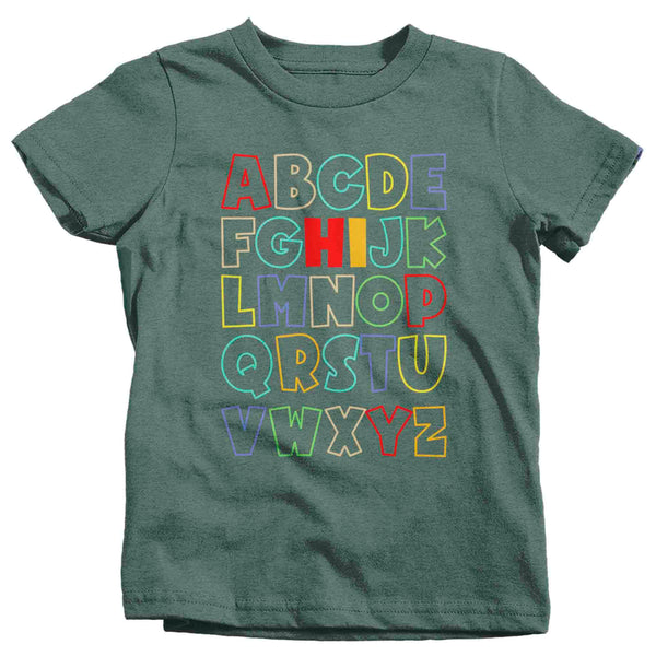 Kids Funny ABC's T Shirt Fun Letter Shirts Hi Cute You Ready Teacher Back To School Tshirt Kindergarten Pre-k Unisex Youth Tee-Shirts By Sarah