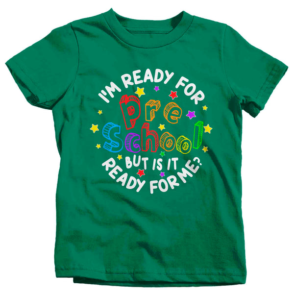 Kids Cute Preschool Shirt I'm Ready T Shirt Tee Boy's Girl's Pre-K Prek Back To Grade Elementary Gift School Unisex Youth TShirt-Shirts By Sarah