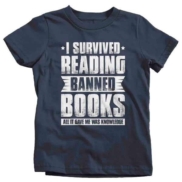 Kids I Survived Reading Banned Books Shirt Progressive TShirt Reader leftist Books Bookworm Protect Librarians Gift Idea Youth Unisex-Shirts By Sarah