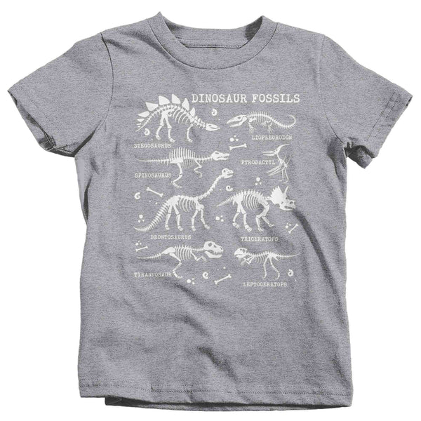 Kids Glow In The Dark Dinosaur Shirt Dinosaur Fossil Record Bones Dig Dino Shirt T-Shirt Paleontologist Gift Scientist Tee Youth Unisex-Shirts By Sarah