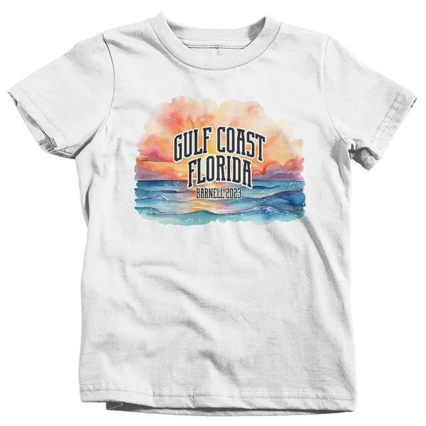Kids Personalized Vacation Sunrise T Shirt Custom Beach Ocean TShirts Tropical Group Shirts Matching T Shirt Unisex Youth Gift Idea-Shirts By Sarah
