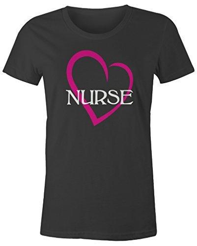 Shirts By Sarah Women's Heart Nurse T-Shirt Nurses Tee-Shirts By Sarah