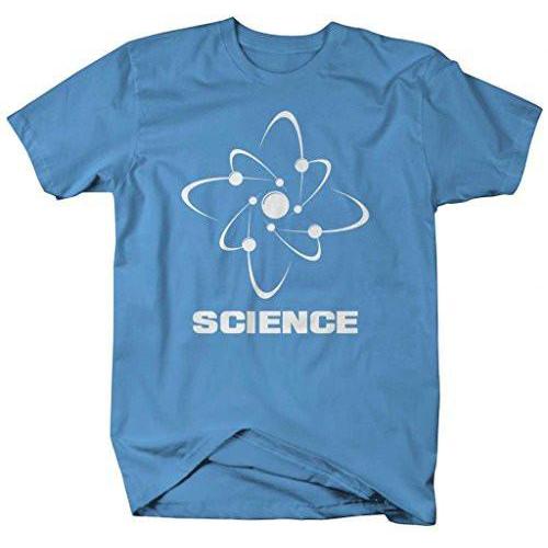 Shirts By Sarah Men's Geek Science Atom Shirts Scientist T-Shirts-Shirts By Sarah