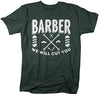 Shirts By Sarah Men's Funny Barber T-Shirt We Will Cut You Shirt Hairdresser Shirts