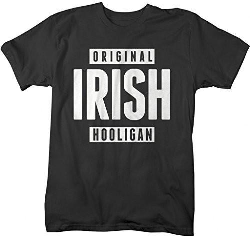 Shirts By Sarah Men's Funny St. Patrick's Day T-Shirt Original Irish Hooligan Shirts-Shirts By Sarah