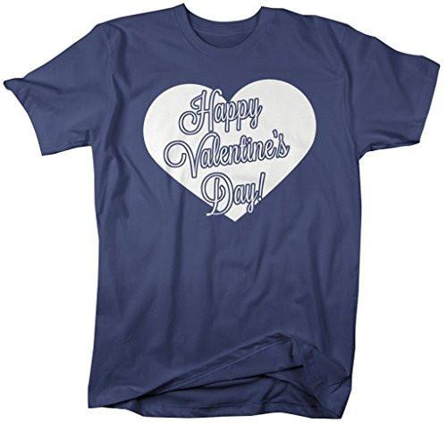 Shirts By Sarah Men's Happy Valentine's Day Heart T-Shirts-Shirts By Sarah