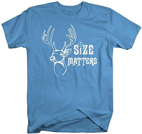 Shirts By Sarah Men's Funny Hunting Size Matters Buck T-Shirt Hunter-Shirts By Sarah