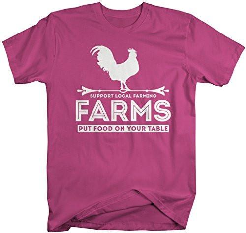 Shirts By Sarah Men's Farming T-Shirt Farms Put Food On Table Support Shirts-Shirts By Sarah
