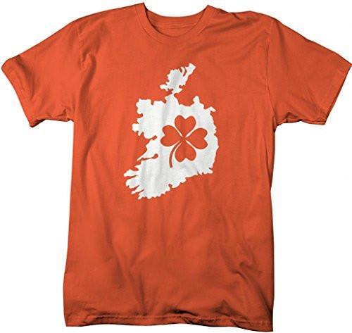 Shirts By Sarah Men's Ireland Clover St. Patrick's Day T-Shirt-Shirts By Sarah