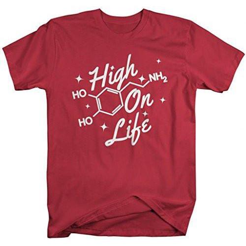 Shirts By Sarah Men's Geek Dopamine Science T-Shirt High On Life-Shirts By Sarah