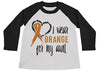 Shirts By Sarah Boy's Wear Orange For Aunt Shirt 3/4 Sleeve Raglan Orange Awareness Shirts