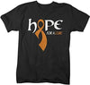 Shirts By Sarah Men's Hope For A Cure Shirt Long Orange Ribbon Awareness MS Leukemia RSD