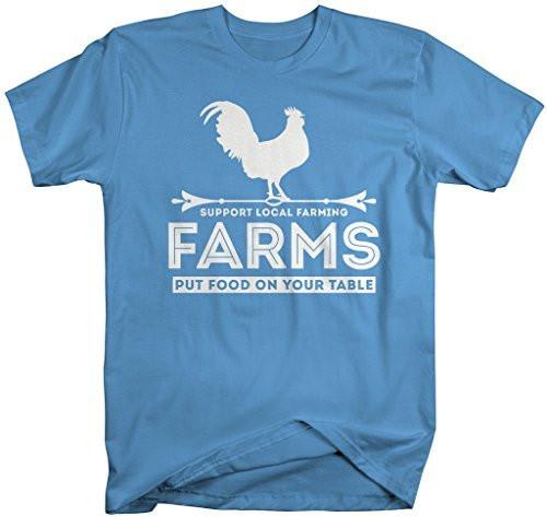 Shirts By Sarah Men's Farming T-Shirt Farms Put Food On Table Support Shirts-Shirts By Sarah