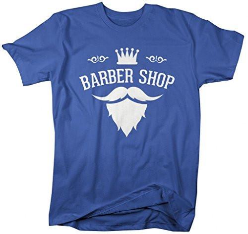 Shirts By Sarah Men's Barber Shop T-Shirt Stylist Mustache Goatee Shirts-Shirts By Sarah