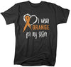 Shirts By Sarah Men's Wear Orange For Sister T-Shirt MS Leukemia RSD Awareness Shirt