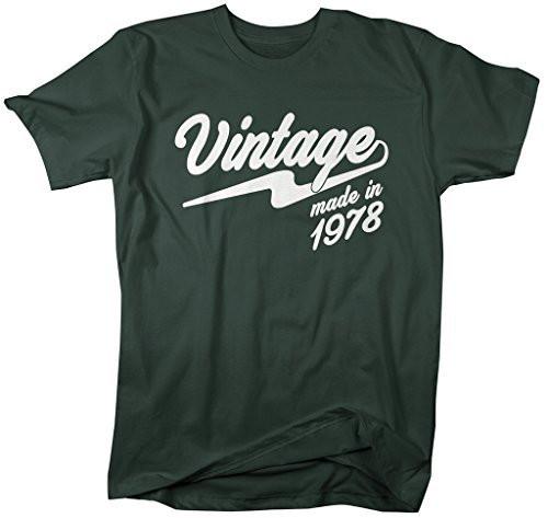 Shirts By Sarah Men's Vintage Made In 1978 T-Shirt Retro Birthday Shirts-Shirts By Sarah