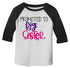 Shirts By Sarah Girl's Toddler Promoted To Big Sister 3/4 Sleeve Raglan-Shirts By Sarah