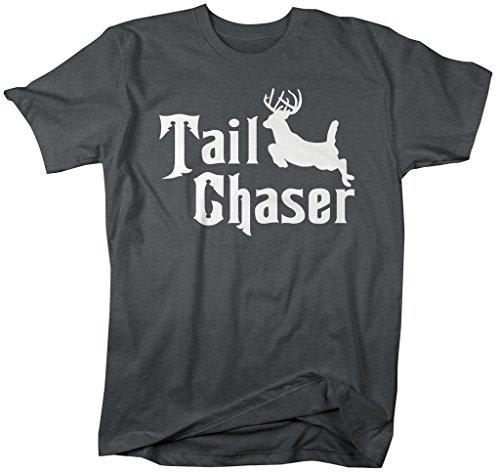 Shirts By Sarah Men's Funny Hunting T-Shirt Tail Chaser Deer Offensive Shirt-Shirts By Sarah